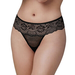 Skarlett Blue Women Unveil Thong Black Size L